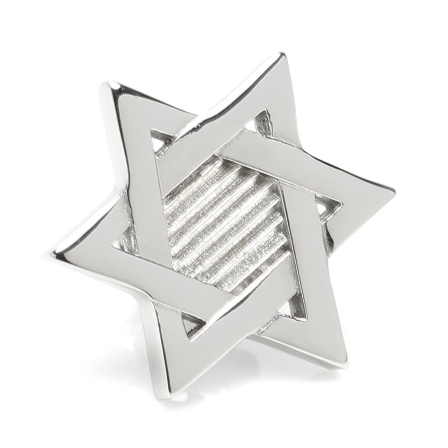 Ox and Bull Trading Co. Star Of David Stainless Steel Lapel Pin | Lapel Pins