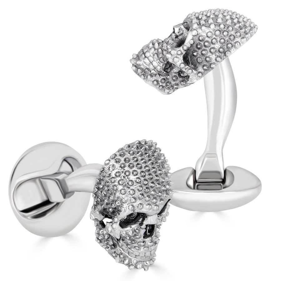 Fils Unique Punks Not Dead Skull Cufflinks | Classic Cufflinks