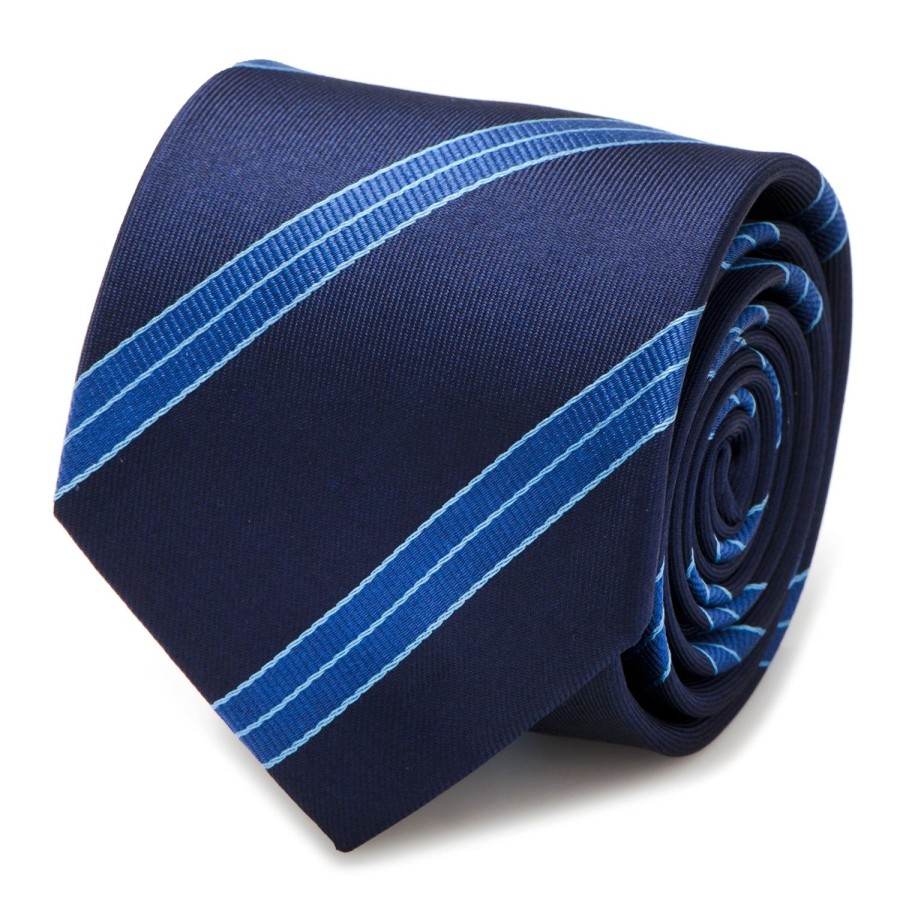 Star Trek Enterprise Flight Blue Stripe Men'S Tie | Star Trek Ties