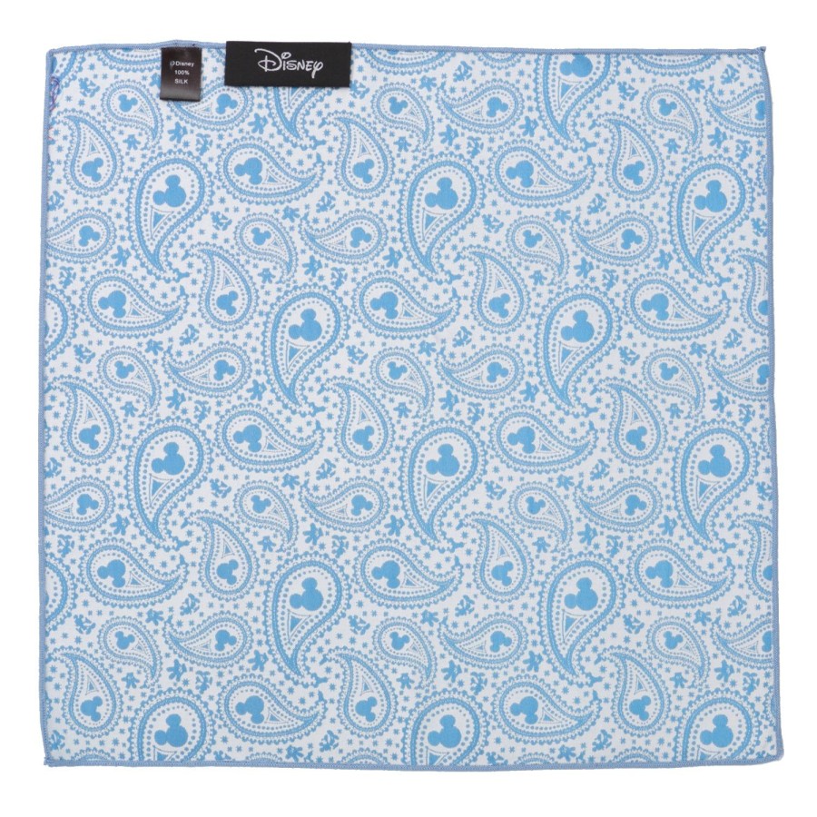 Disney Mickey Mouse Paisley Teal Pocket Square | Pocket Squares