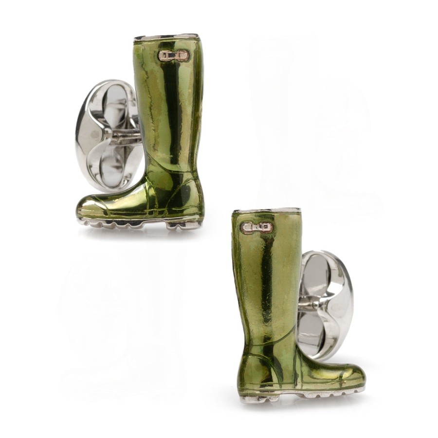 Deakin & Francis Sterling Silver Wellington Boot Cufflinks | Classic Cufflinks