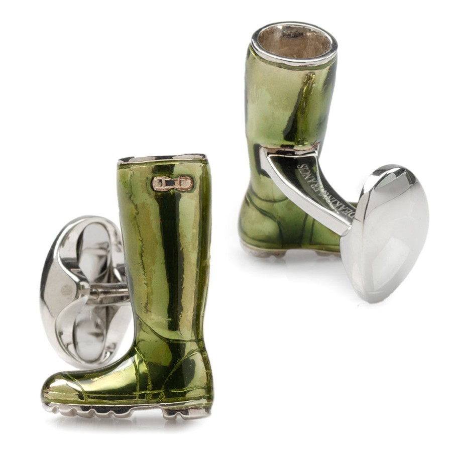 Deakin & Francis Sterling Silver Wellington Boot Cufflinks | Classic Cufflinks