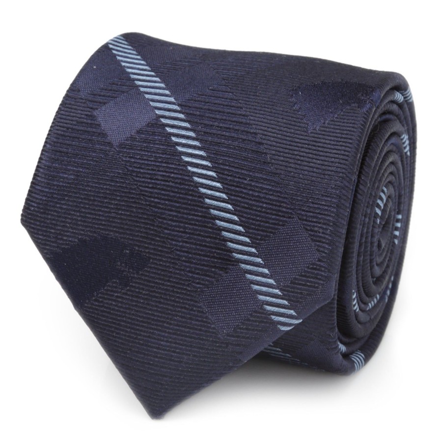 Game of Thrones Stark Direwolf Blue Plaid Silk Men'S Tie | Game Of Thrones Ties