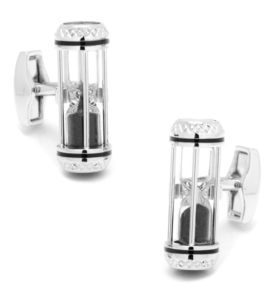 Tateossian Black Sand Timer Cufflinks | Classic Cufflinks