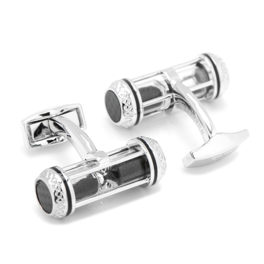 Tateossian Black Sand Timer Cufflinks | Classic Cufflinks