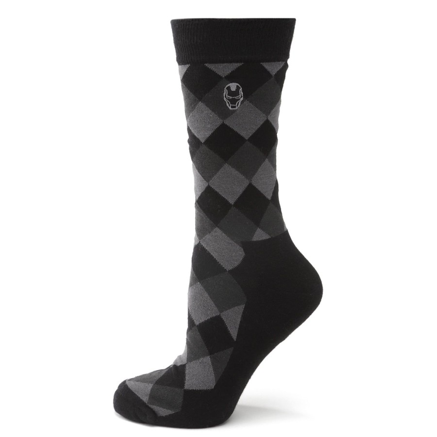 Marvel Iron Man Argyle Black Men'S Socks | Socks