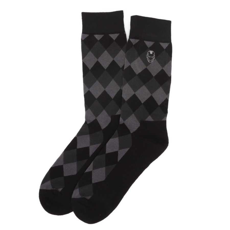 Marvel Iron Man Argyle Black Men'S Socks | Socks