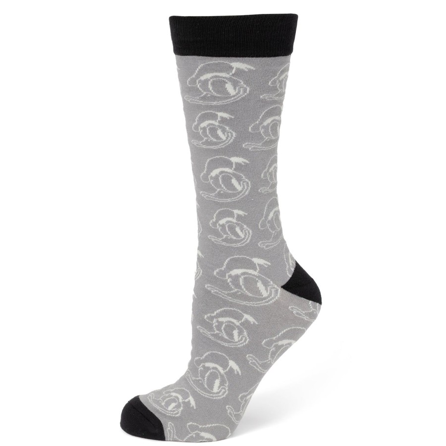 Disney Donald Duck Patterned Gray Men'S Socks | Socks