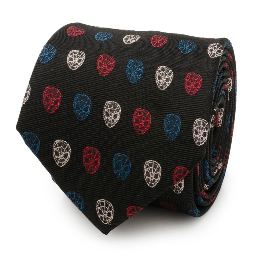 Marvel Spider-Man Black Multi Men'S Tie | Marvel Ties