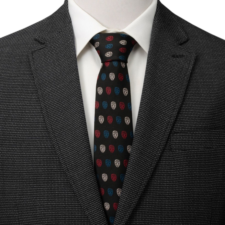 Marvel Spider-Man Black Multi Men'S Tie | Marvel Ties