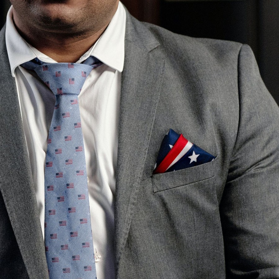 Cufflinks, Inc. Stars And Stripes Pocket Square | Pocket Squares