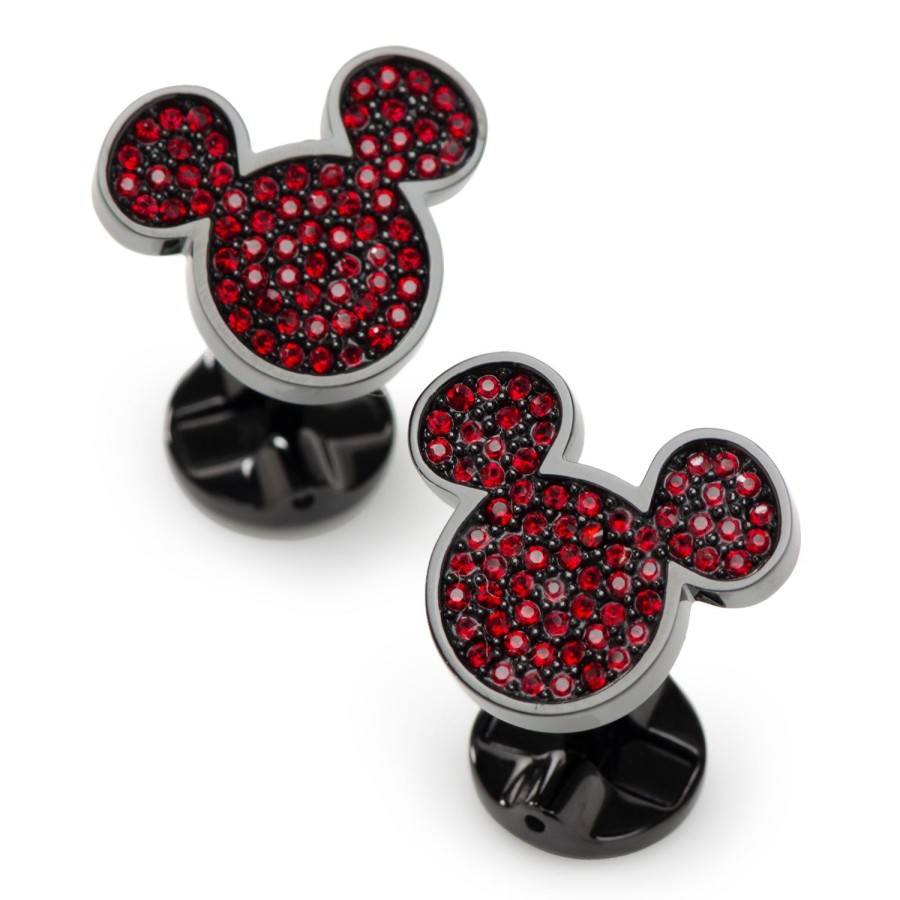 Disney Mickey Mouse Maroon Crystal Cufflinks | Movies & Characters Cufflinks