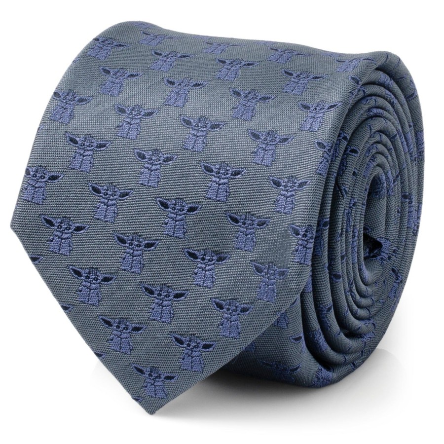 Star Wars Grogu Blue Tonal Men'S Tie | Star Wars Ties