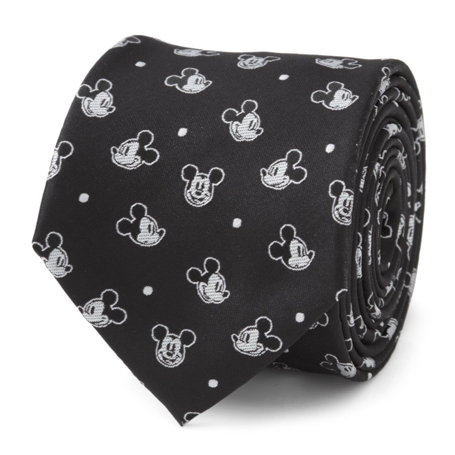 Disney Mickey Dot Black Men'S Tie | Disney Ties