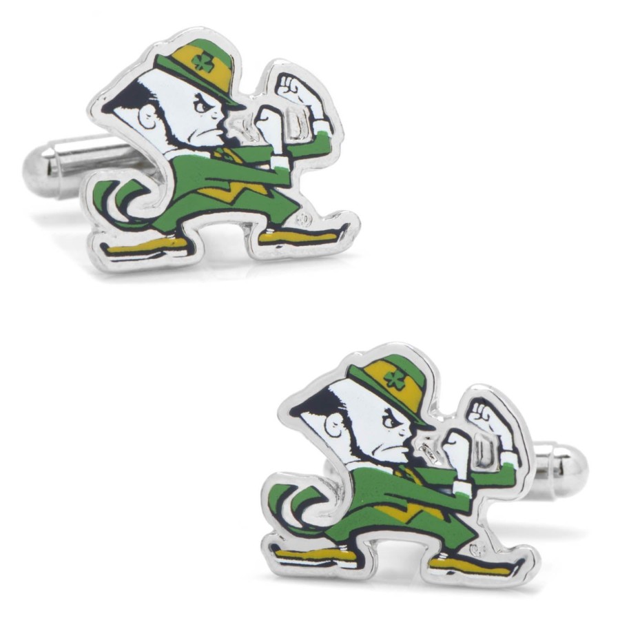 NCAA Notre Dame University Fighting Leprechaun Cufflinks | Sports Cufflinks