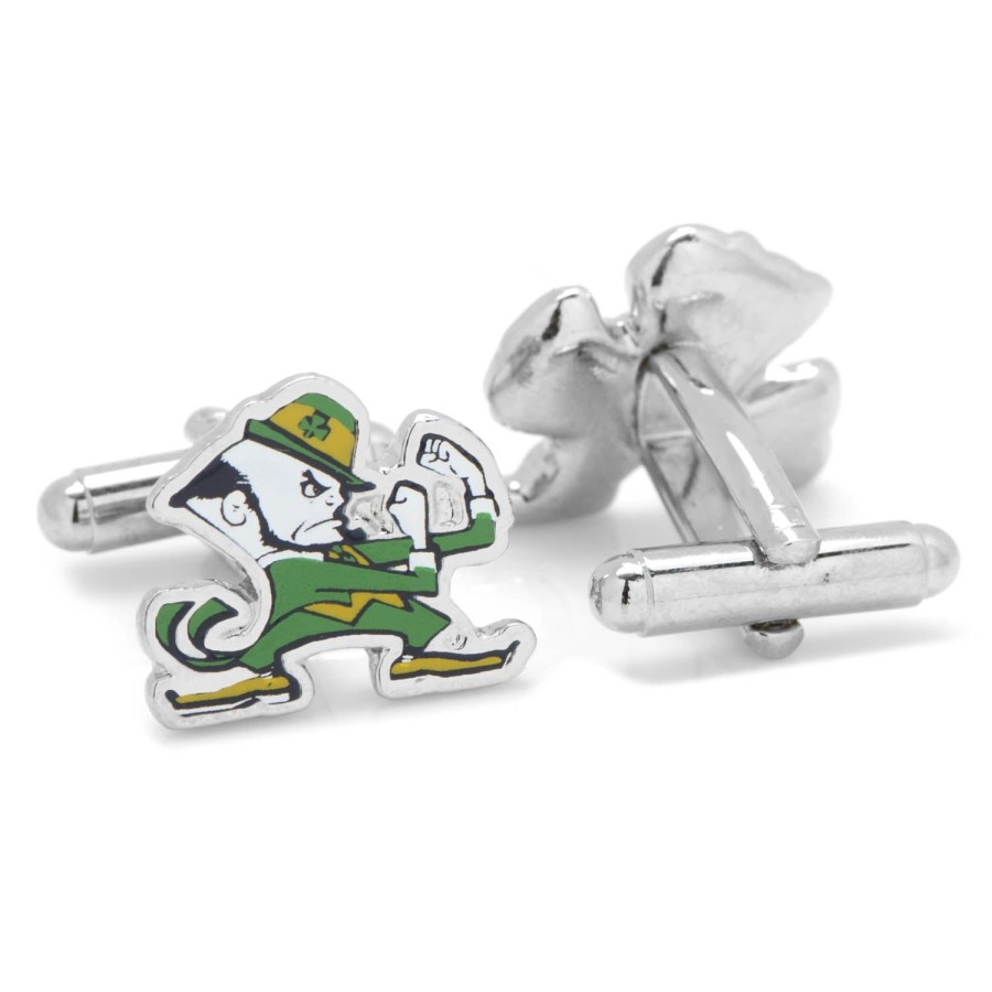 NCAA Notre Dame University Fighting Leprechaun Cufflinks | Sports Cufflinks