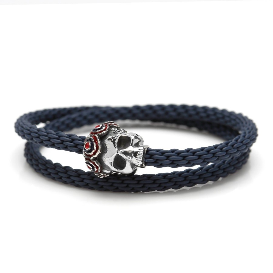 Tateossian Skull Gear W/ Semi Precious Stone Bracelet 17Cm | Bracelets