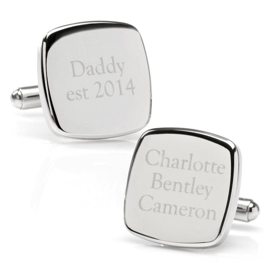 Ox and Bull Trading Co. Daddy Established Engravable Cufflinks | Classic Cufflinks