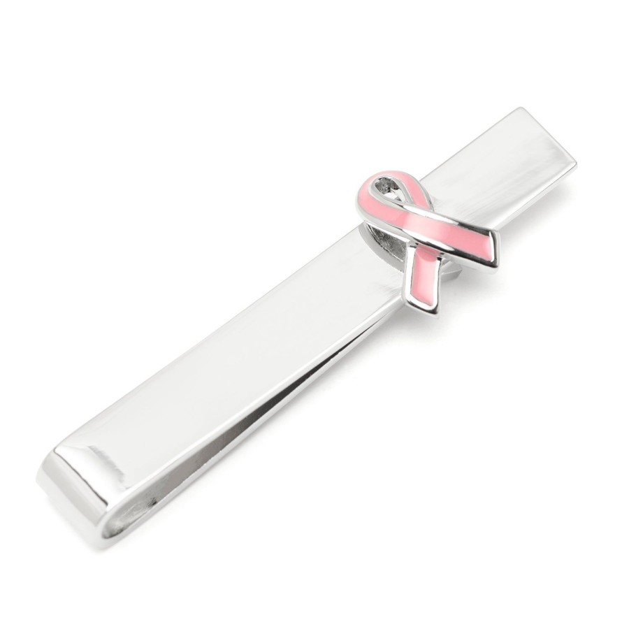 Cufflinks, Inc. Pink Ribbon Breast Cancer Awareness Tie Bar | Classic Tie Bars