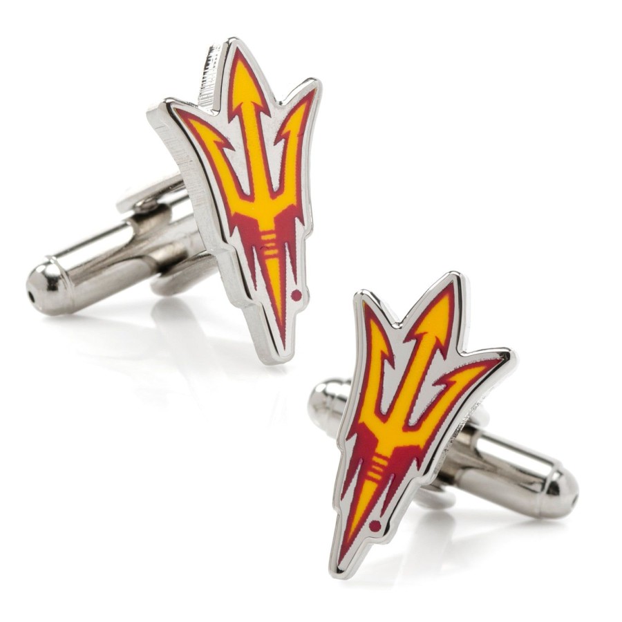 NCAA Arizona State University Sun Devils Pitchfork Cufflinks | Sports Cufflinks