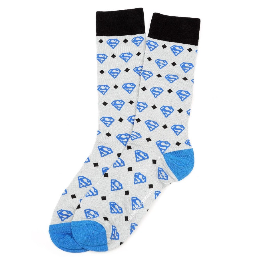 DC Comics Superman Diamond Gray Socks | Socks