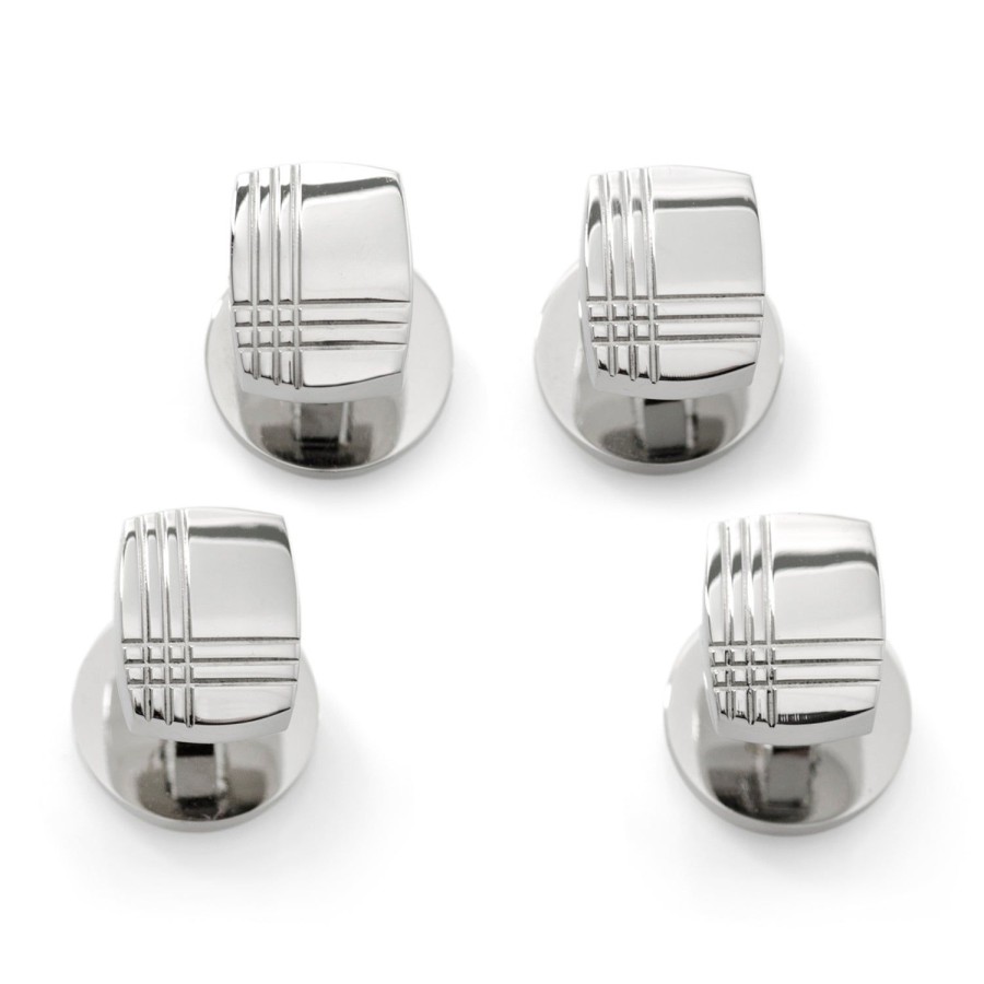 Ox and Bull Trading Co. Stainless Steel Tartan Plaid Studs | Stud Sets