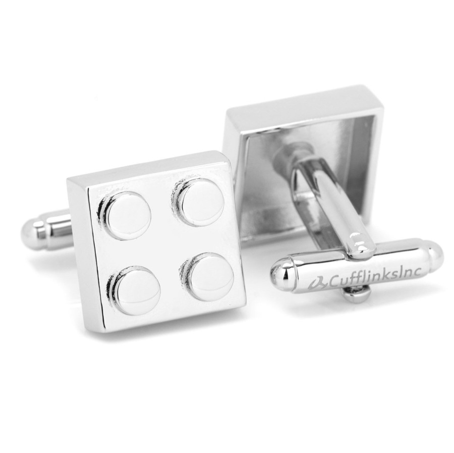 Cufflinks, Inc. Silver Building Block Cufflinks | Classic Cufflinks