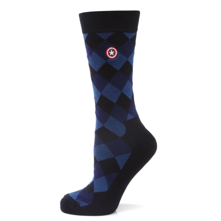 Marvel Captain America Argyle Blue Men'S Socks | Socks