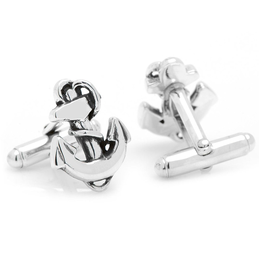 Max Lang Sterling Silver Anchor Cufflinks | Classic Cufflinks