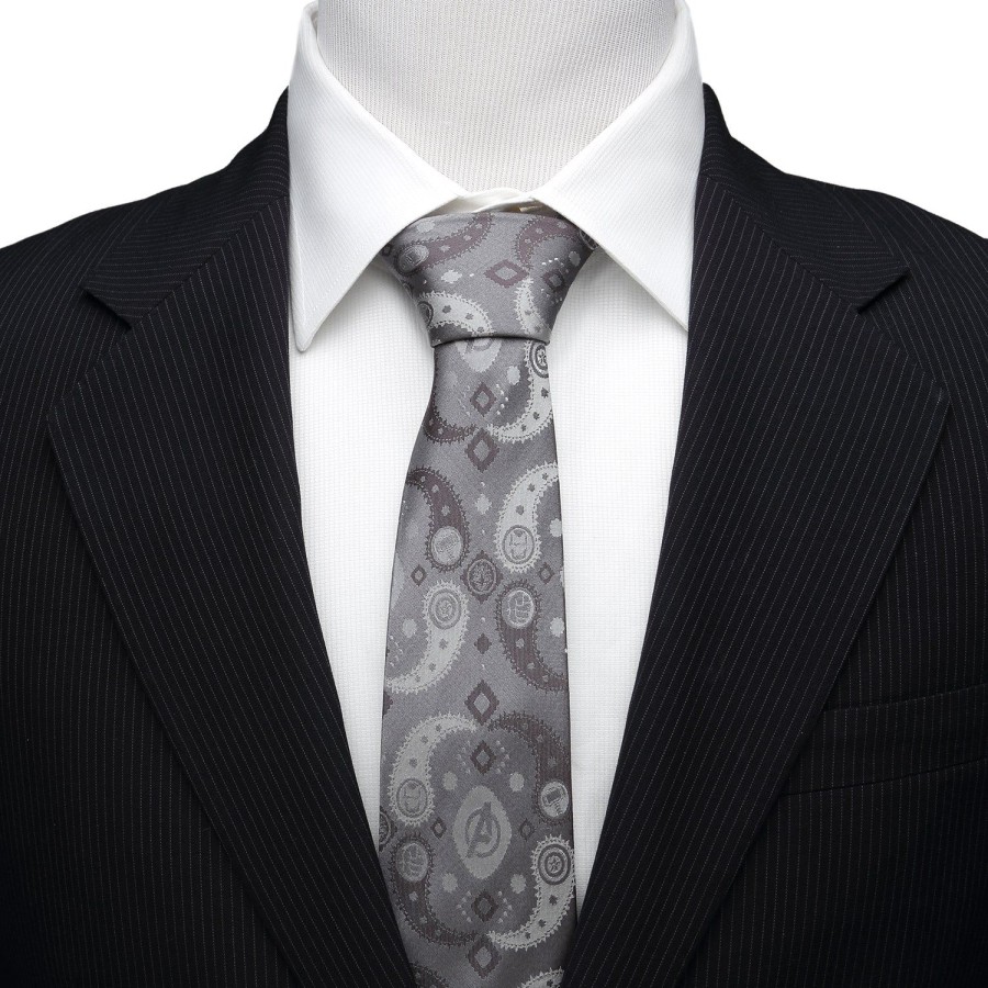 Marvel Avengers Paisley Icons Print Tie | Marvel Ties