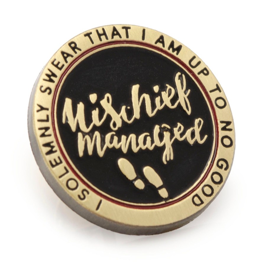 Harry Potter Mischief Managed Gold Lapel Pin | Lapel Pins