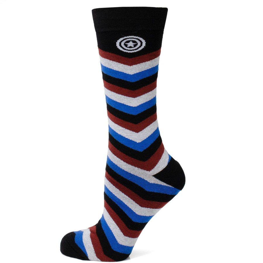 Marvel Captain America Chevron Stripe Men'S Socks | Socks