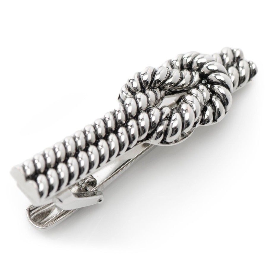 Ox and Bull Trading Co. Silver Knot Rope Tie Clip | Classic Tie Bars