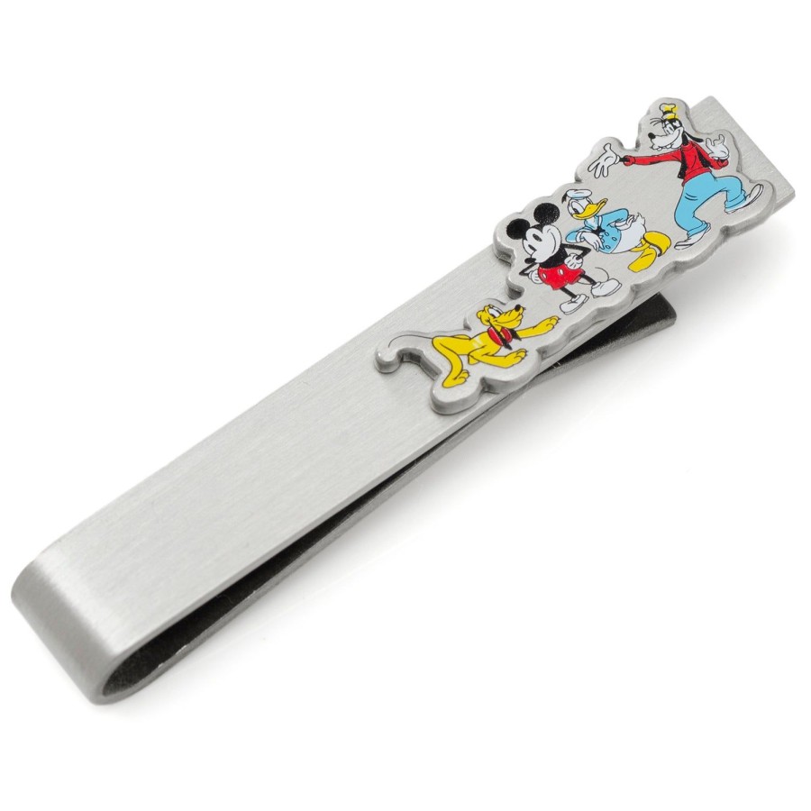 Disney Mickey And Friends Printed Silver Tie Bar | Movies & Characters Tie Bars