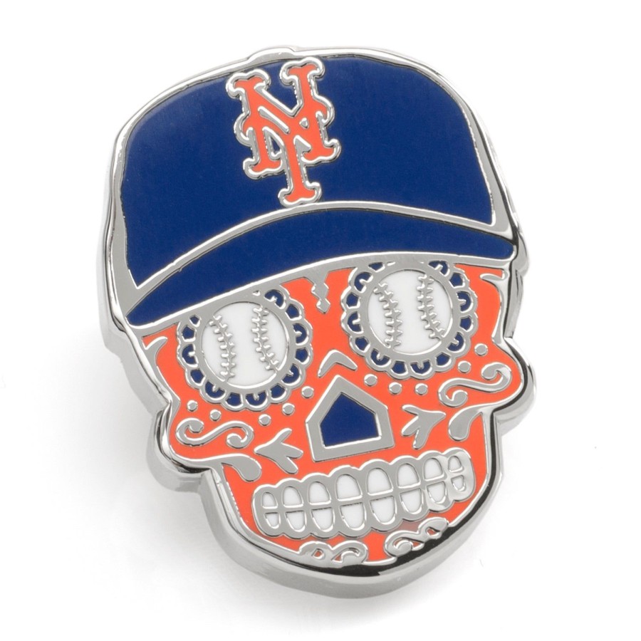 MLB New York Mets Sugar Skull Lapel Pin | Lapel Pins