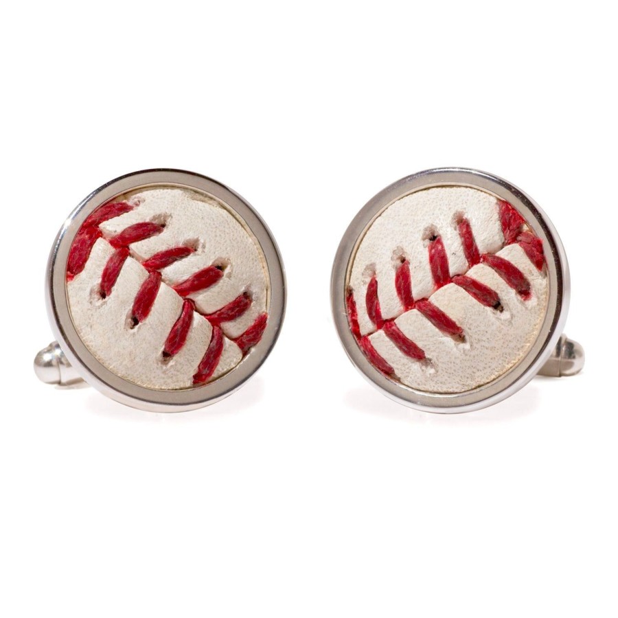 Tokens & Icons Seattle Mariners Game Used Baseball Cufflinks | Classic Cufflinks