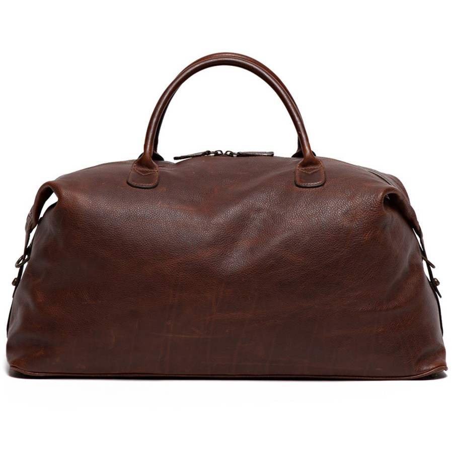 Moore & Giles Benedict Weekend Bag In Titan Milled Brown | Briefs Bags And Totes