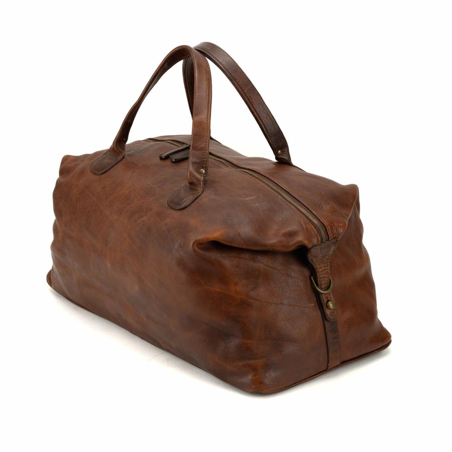 Moore & Giles Benedict Weekend Bag In Titan Milled Brown | Briefs Bags And Totes