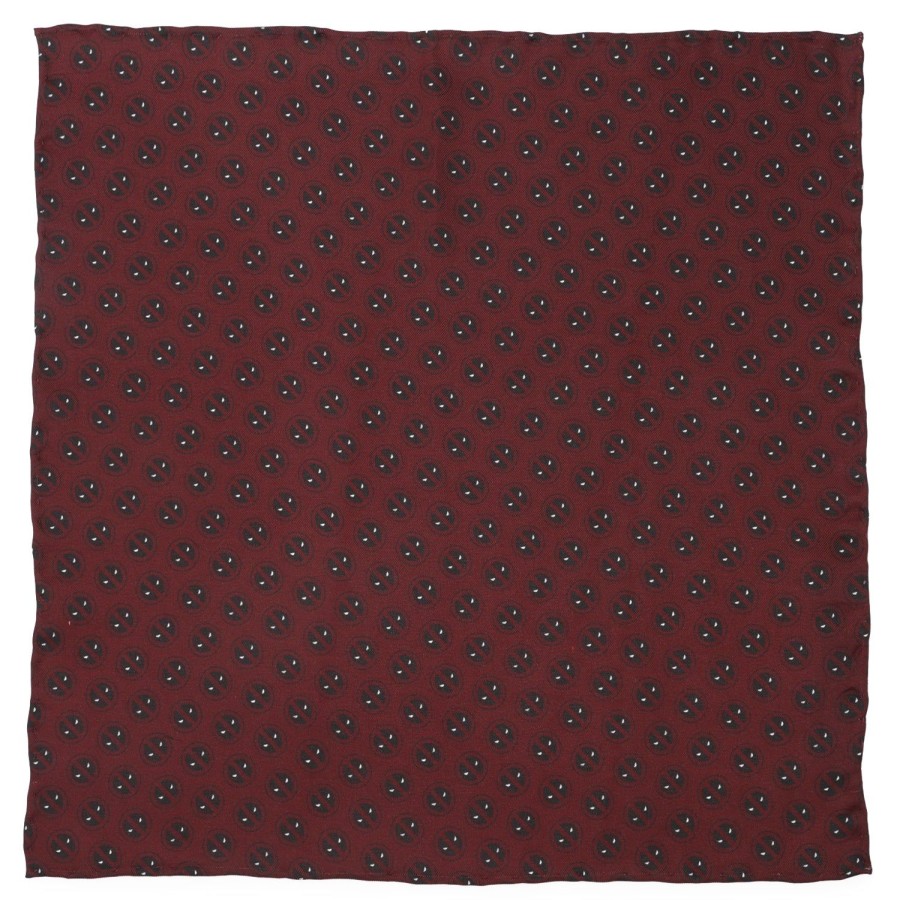 Marvel Deadpool Red Mask Silk Pocket Square | Pocket Squares