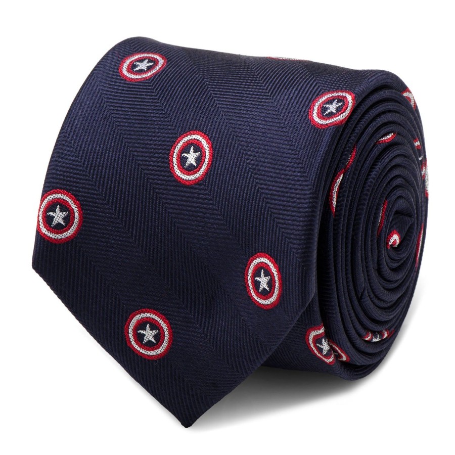 Marvel Father And Son Captain America Zipper Necktie Gift Set | Marvel Ties