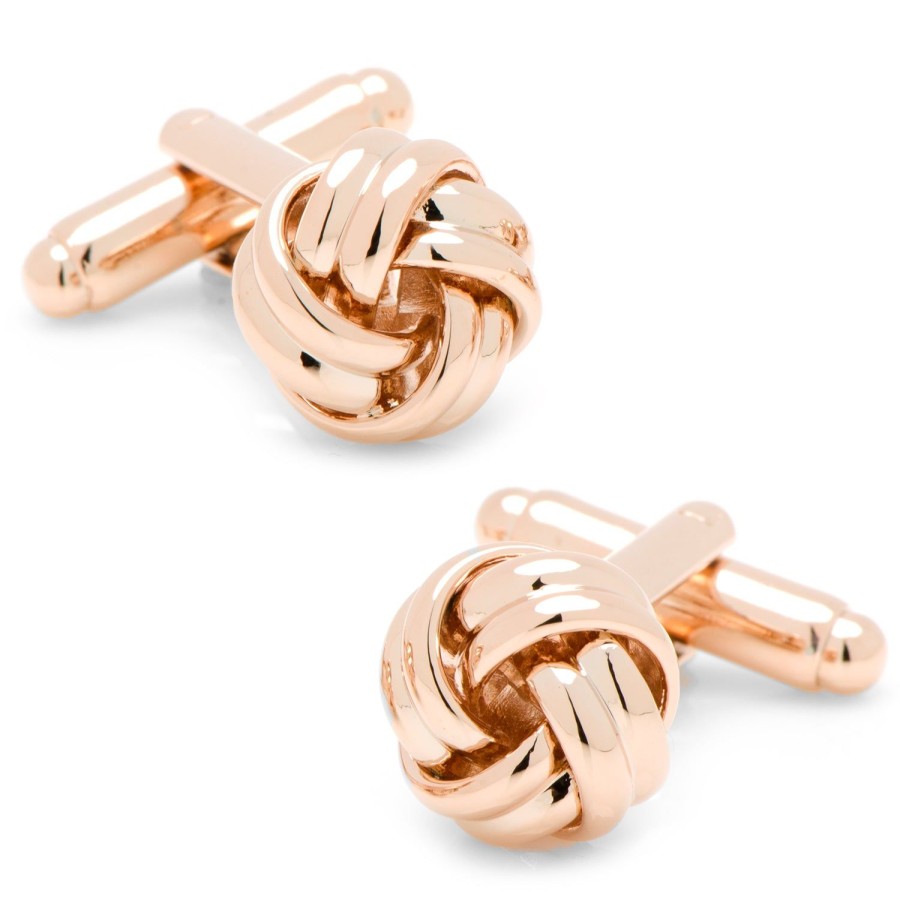 Ox and Bull Trading Co. Rose Gold Knot Cufflinks | Classic Cufflinks