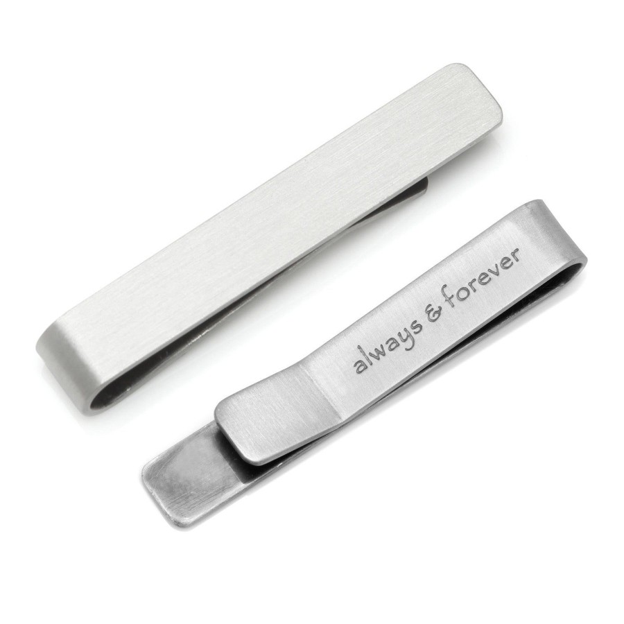 Ox and Bull Trading Co. Always And Forever Hidden Message Tie Bar | Classic Tie Bars