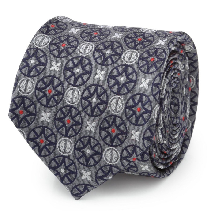 Marvel Deadpool Gray Men'S Tie | Marvel Ties