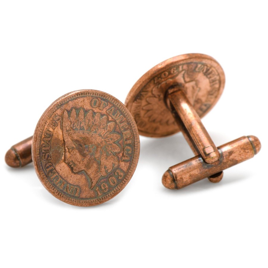 American Coin Treasures Copper Indian Head Cufflinks | Classic Cufflinks