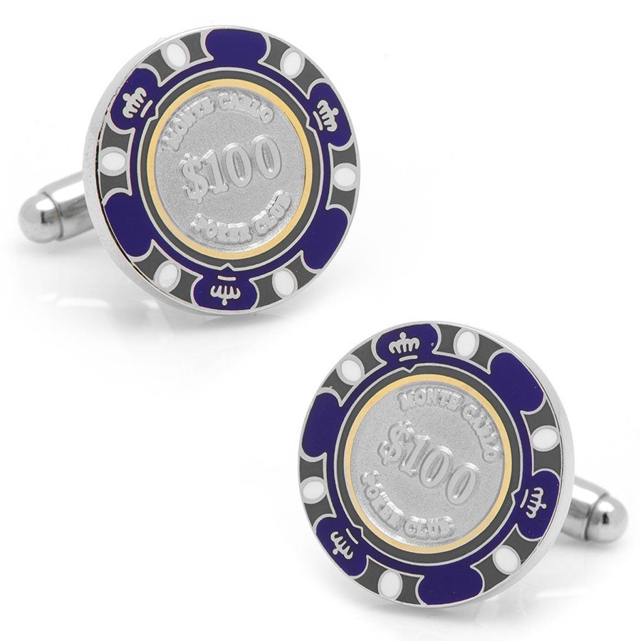 Cufflinks, Inc. Purple Poker Chip Cufflinks | Classic Cufflinks