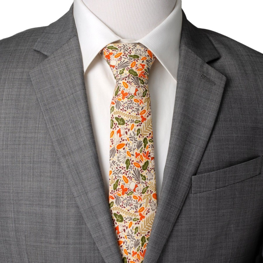 Disney Winnie The Pooh Tan Patterned Men'S Tie | Disney Ties