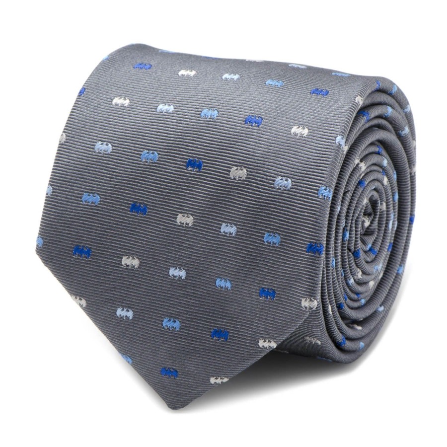 DC Comics Batman Icon Gray Mens Tie | Dc Comics Ties