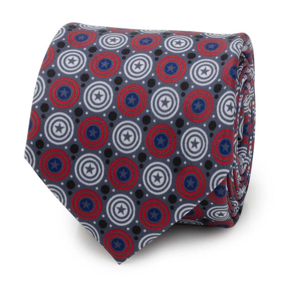 Marvel Captain America Gray Dot Men'S Tie | Marvel Ties