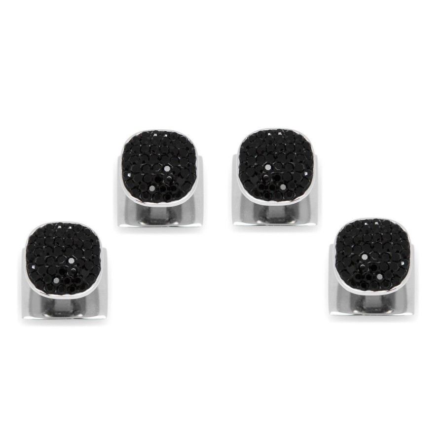 Ox and Bull Trading Co. Stainless Steel With Black Pave Crystal Studs | Stud Sets