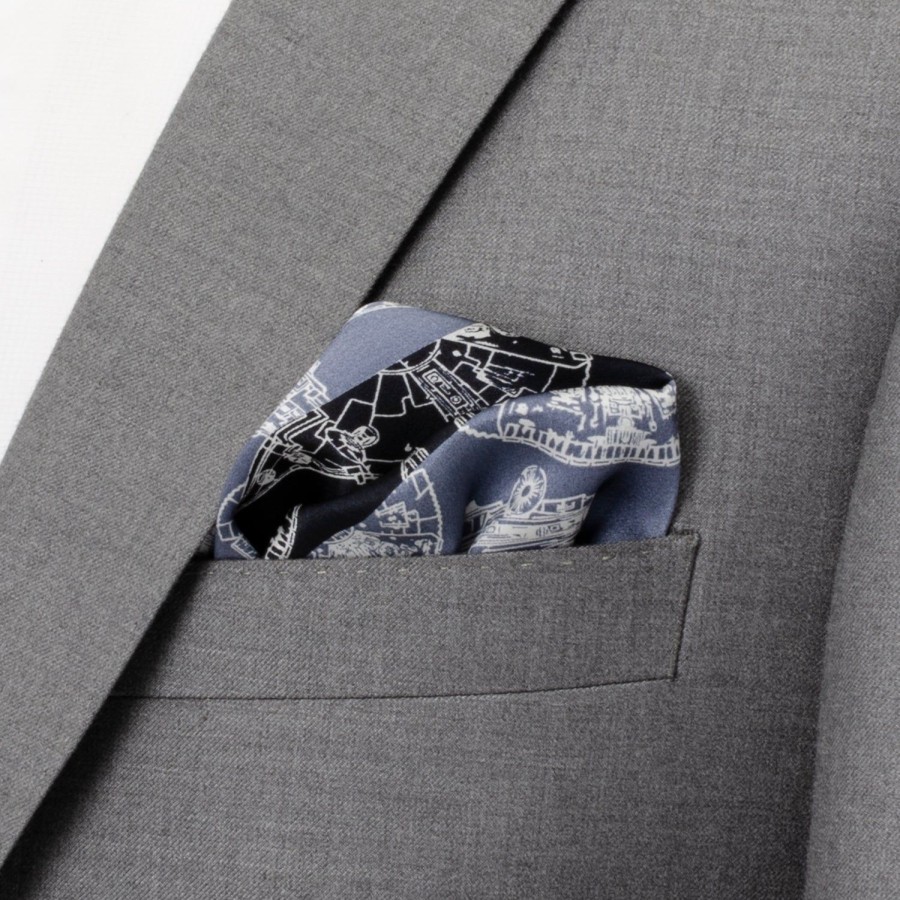 Star Wars Millenium Falcon Blue Pocket Square | Pocket Squares